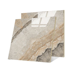 Carrelage de sol en porcelaine émaillée polie effet marbre bleu 600 x 600 mm, carrelage céramique vitrifié brillant pour intérieur d'hôtel - Product Image 3