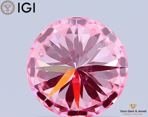 เพชร CVD ผลิตในห้องปฏิบัติการ 1.01 กะรัต ทรงกลมเจียระไน พร้อมใบรับรอง IGI ความสะอาดระดับ VS1 สีชมพูสดใสแฟนซี ขนาด 6.35 มม. สำหรับเป็นเพชรเม็ดกลาง - Product Image 4