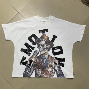 T-shirt formel pour homme en 100 % coton, coupe décontractée à épaules tombantes, col en V, motif tricoté contrastant, qualité supérieure, grandes tailles, OEM - Product Image 5