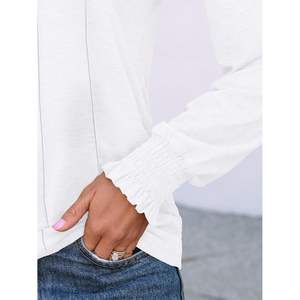 2025 2025 blusas túnica plisada de otoño para mujer de manga larga de satén elegante Casual Top traje de moda - Product Image 2