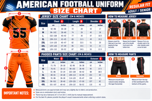 Uniforme de Fútbol Americano Personalizado Naranja y Negro, Pantalones Acolchados, Guantes, Calcetines, Zapatos, Ropa Deportiva de Equipo, Fabricante Mayorista 100% - Product Image 5