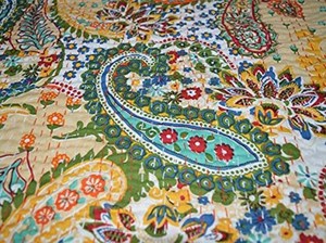 Indian Handmade Kantha <b>Quilt</b> Patchwork Bohemian Style 100% Cotton Bedspread <b>Throw</b> Blanket Queen Twin Size - Product Image 4