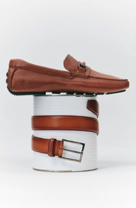 Dernière ceinture décontractée de luxe pour homme en cuir de vache marron de haute qualité avec boucle en cuivre, service OEM, couleur personnalisée, imprimé animal tressé - Product Image 2