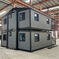 Maison conteneur pliable et extensible en acier préfabriqué, 2 chambres, 1 salle de bain, entièrement meublée, installation rapide et économique, pour usage résidentiel