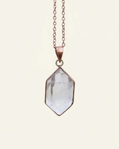 Natural Clear Quartz Pendant Necklace Adjustable 14 To 24 Inches Crystal Stone Jewelry Handmade Gift Fashion - Product Image 1