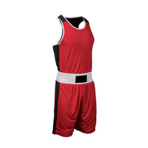 Ensemble de vêtements de sport de boxe personnalisés pour hommes, chemise et short athlétiques, respirant, évacuant l'humidité, séchage rapide, vêtements de combat performants - Product Image 3