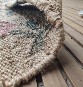 Alfombra y Tapete de Yute Hechos a Mano con Patrón Geométrico Tradicional |   Decoración para el Hogar de Fibra Natural - Product Image 5