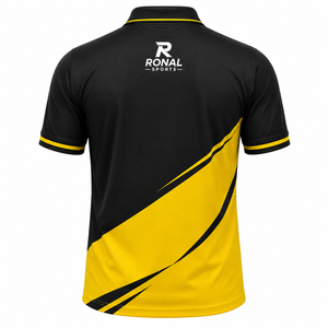 Solid Best Color Men's Short Sleeve <b>Polo</b> Shirt Black Yellow Design Quick Dry Sporty Style Knitted Polyester Front LogoQuick Dry - Product Image 2