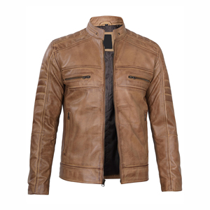 Luxury Motorcycle <b>Leather</b> <b>Jacket</b> for <b>Men</b> Classic Biker Style Coat Soft Genuine <b>Leather</b> Fashion Outerwear Design - Product Image 3
