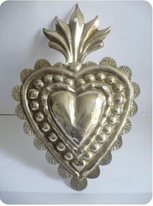 Caja de Metal con Acabado Dorado Antiguo para Sagrado Corazón, Sagrado Corazón para Decoración de Iglesia y Hogar - Product Image 2
