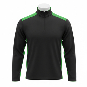 เสื้อคอเต่าคุณภาพสูง ซิป ¼ ตัว ผ้าโพลีเอสเตอร์ 100% ไม่เป็นขุย น้ำหนัก 220 กรัม พร้อมซิปด้านหน้าและแผงตัดเย็บที่ไหล่ - Product Image 1