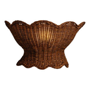 Lámpara de Pared de Ratán Tejida a Mano, Estilo Rústico Vintage, Decorativa, de Mimbre, Estilo Boho, Hecha a Mano, para Interiores - Product Image 5