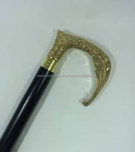 Bastones de madera de alta calidad 100% con diseñador de mango de latón decorativo para tamaño personalizado a la venta - Product Image 1