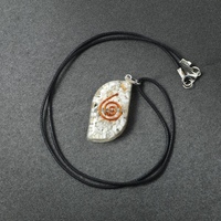 Pendentif Orgone de Protection EMF crayon de tuyau de Tourmaline noire | Pendentif Orgone de Tourmaline noire | Pendentif Orgonite à vendre