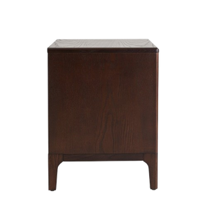 Miereta Accent Nightstand Made of Mahogany Wood <b>with</b> Two <b>Drawers</b> Modern Design Apartment-Friendly Bedroom Furniture - Product Image 6