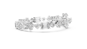 10Kt White <b>Gold</b> Multi Shape Diamond Bracelet 24 Stones 20.07Ct High Jewelry Luxury Couture Statement Bridal Party Wear Luxe - Product Image 2