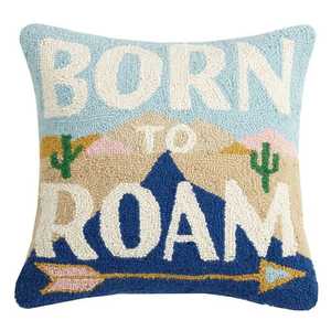 Coussin décoratif géométrique en laine tissée, carré, bleu, orange, rose, jaune, moderne, housse de coussin décorative, 100% coton, style bohème - Product Image 6