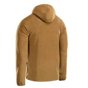 Veste zippée en polaire à capuche pour homme, couleur unie, style tricoté, manches classiques, idéale pour l'automne - Product Image 2