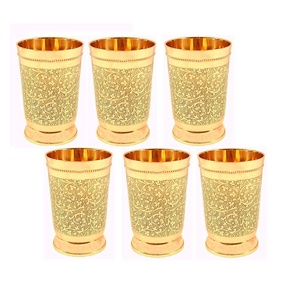 Hot Selling Handmade Antiqued Steel less Glass <b>Set</b> High Quality Cocktail Beer Glasses for Home Restaurant Use Business <b>Gifts</b> - Product Image 1