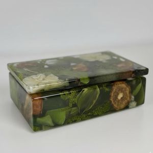 TIME 2 DECOR Boîte à bijoux en résine artisanale indienne moderne avec forme et motif personnalisés pour cadeaux de mariage et décoration intérieure - Product Image 4