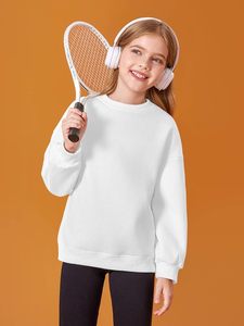 OEM Women's Plus Size Long Sleeve Soft 100% Cotton O-Neck Pullover Sweatshirt with Custom Colors Available - Product Image 4