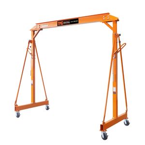 Gru a portale interamente in acciaio da 4400 libbre con altezza regolabile, blocco automatico, min. 95 pollici Altezza massima 142 pollici. Ruote Girevoli Bloccabili da 8 Tonnellate di Portata - Product Image 1