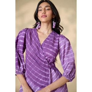 เดรสผ้าพันคอพิมพ์ลายดอกไม้สีฟ้าพาสเทล คอเหลี่ยม แขนกุด ความยาวปานกลาง สไตล์ลำลอง สำหรับฤดูร้อน ผลิตจากผ้าฝ้าย 100% เป็นมิตรต่อสิ่งแวดล้อม พร้อมพู่ตกแต่ง - Product Image 3