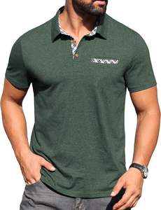 T-shirt classique en polyester tricoté pour homme, respirant, à maille aérée, sensation fraîche, coupe flexible, confort quotidien, maintien ferme, doux et élégant - Product Image 2