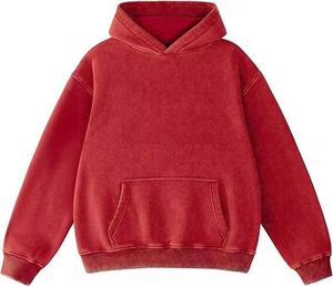 Sudadera con capucha para hombre, 450 g/m², de felpa francesa, con efecto desgastado por el sol y lavado a la piedra, corte holgado, estilo streetwear, personalizada, morada - Product Image 2
