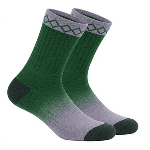 Men's Crew <b>Socks</b> Solid Knitted Breathable Quick Dry Anti-Slip Autumn Green <b>Burgundy</b> Cotton Polyester Spandex - Product Image 4
