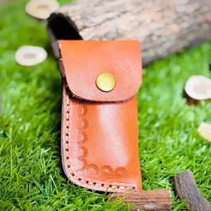 Couteau de chasse personnalisé en acier Damas, manche en corne de cerf, étui en cuir pour extérieur, fournisseur OEM en gros, États-Unis, Europe, 58HRC, garantie 3 ans - Product Image 3