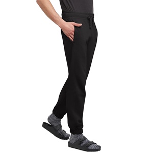 Pantalon de survêtement en polaire pour hommes, taille élastique, poches latérales, pantalon de survêtement décontracté, respirant, à séchage rapide, en coton - Product Image 2