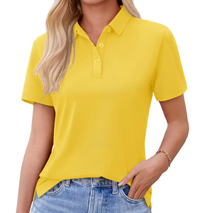 Polo de Algodón para Mujer, Transpirable, Manga Corta, Casual, Disponible para Pedidos al por Mayor, OEM, ODM - Product Image 1