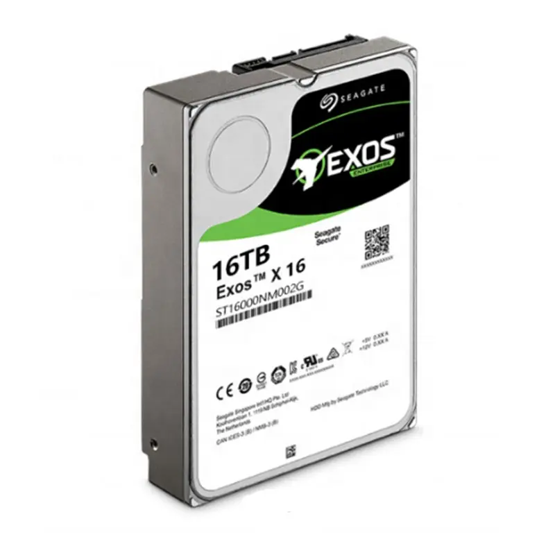 Sea Gate Exos X16 Hard 16TB 3.5 Inci LFF 12Gbps 7.2K RPM Enterprise 512e Format Cepat SAS Hard Drive