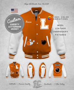 Chaquetas Varsity de Alta Calidad con Mangas de Cuero Genuino, Chaqueta Unisex Tipo Letterman, Bordado Personalizado OEM - Product Image 3