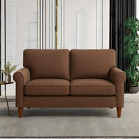 Canapé 2 places en tissu de teck de style moderne et luxueux OEM ODM cadre en bois classique de haute qualité pour hôtel maison salon classique