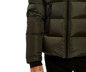 Men's Hooded Winter Puffer Jacket Solid Color Windproof Casual Regular Fit 100% Polyester Woven Material Made <b>Padded</b> Jackets - Product Image 5