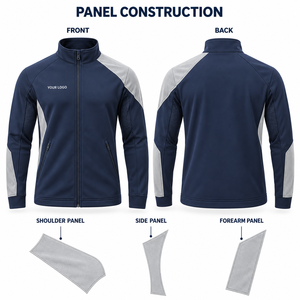 Custom <b>Gym</b> <b>Jacket</b> Men's Fleece Sporty Zipper Closure Breathable Mesh Lined ODM Manufacturer - Product Image 2