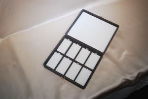 Caja Organizadora de Collares Japonesa Rectangular de Ocho Compartimentos, Esquinas Redondeadas, Interior de Papel de Terciopelo Premium, 243x213x50mm, Día de San Valentín - Product Image 4