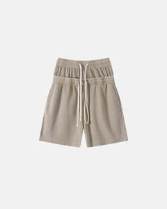Pantalones Cortos de Pana para Hombre, Cintura Alta, Color Sólido, Cintura Elástica, Diseño Casual Transpirable con Bolsillos, Ajuste Cómodo, Estilo Deportivo - Product Image 5
