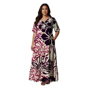 Vestidos de Fiesta 2026, Vestido Tribal Fiji Aloha, Talla Grande, con Bolsillos, Estilo Samoano Polinesio, para Bodas, Fiestas, Vestido Largo para Mujer - Product Image 5