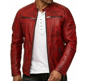 Real Leather Zipper Men <b>Biker</b> <b>Jacket</b> with Pockets Custom High Quality 2026 Wholesale Winter <b>jacket</b> for men - Product Image 1
