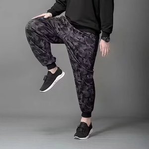 Pantalon de jogging et de survêtement pour homme en coton (95%) grande taille, couleur unie, vêtements de sport - Product Image 4
