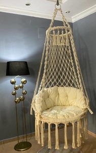 Macrame <b>Hammock</b> Chair Swing, Boho Indoor Porch Decor, Swing - Product Image 2