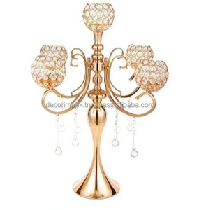 Style Rosdorf Crystal 5 Arm <b>Silver</b> Sparkling Beaded Candelabra work Crystal <b>Candle</b> <b>Holder</b> - Product Image 4