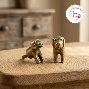 Poignées de meuble en laiton en forme de chien, design moderne et original, réglables et durables pour armoires et bureaux à domicile - Product Image 4