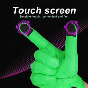 Gants de moto en cuir de protection supérieure avec ajustement sécurisé du poignet pour une utilisation en extérieur, une sécurité routière et un contrôle fluide - Product Image 6