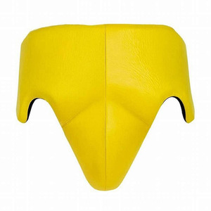 Ensemble d'équipement de boxe jaune personnalisé avec protège-tête, protège-gland et gants à lacets pour adultes, en cuir PU, équipement d'arts martiaux - Product Image 3