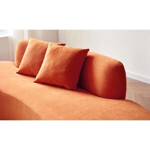 Divano Curvo di Lusso in Velluto da 90 Pollici a 4 Posti con Design a Mezzaluna, Schiuma ad Alta Densità e Cuscini Decorativi per Soggiorno Moderno - Product Image 5