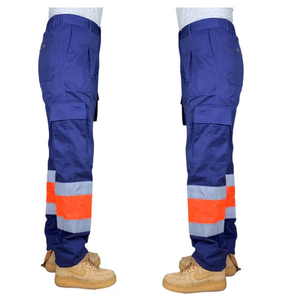 Pantalon de travail léger haute visibilité pour homme, printemps-été, avec poches cargo, respirant et réfléchissant - Product Image 6